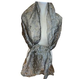 Pewter Evening Sequin Scarf